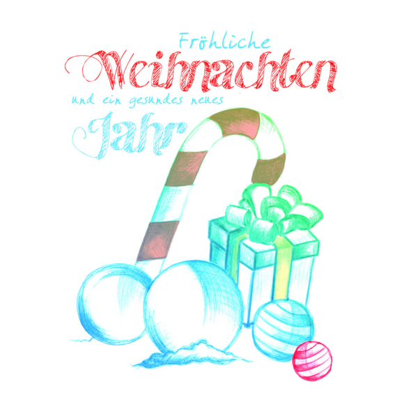 Weihnachten Klammerkarte Minikarten Glückwunschkarte mit Umschlag Schneekugeln