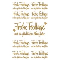 Sticker - Aufkleber - Weihnachten - Frohe Festtage und...