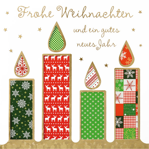 Weihnachten - Beautiful Colours - Glückwunschkarte im Format 11,5 x 17 cm mit Briefumschlag