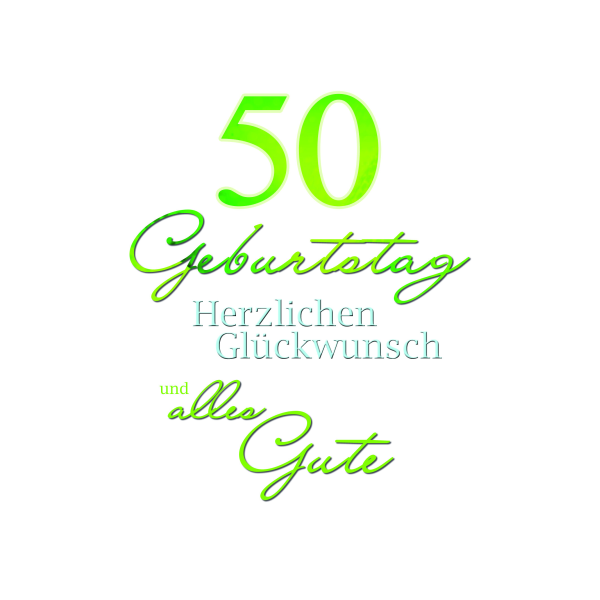50. Geburtstag Glückwunschkarte mit Umschlag 50. Geburtstag Herzlichen Glückwunsch Alles Gute