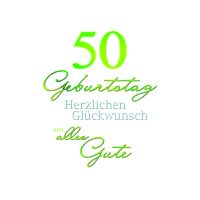 50. Geburtstag Glückwunschkarte mit Umschlag 50....