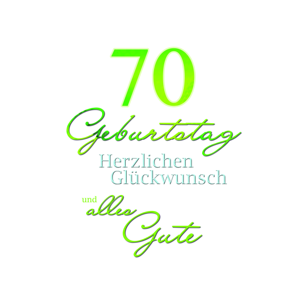 A 70. Geburtstag Glückwunschkarte mit Umschlag 70. Geburtstag Herzlichen Glückwunsch Alles Gute