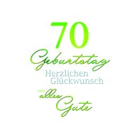 A 70. Geburtstag Glückwunschkarte mit Umschlag 70....