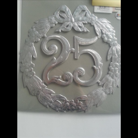 „25“ Jubiläumszahl Silber - Festliche...