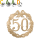 „50“ Jubiläumszahl Gold - Festliche Zahl - Blumenstecker