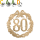 „80“ Jubiläumszahl Gold - Festliche Zahl - Blumenstecker