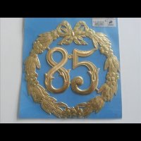 „85“ Jubiläumszahl Gold - Festliche Zahl - Blumenstecker