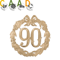 „90“ Jubiläumszahl Gold Festliche Zahl...
