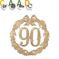 „90“ Jubiläumszahl Gold - Festliche Zahl - Blumenstecker