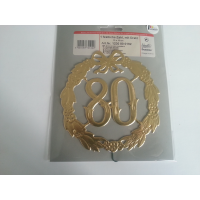 „80“ Jubiläumszahl Gold - Festliche Zahl...