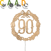 „90“ Jubiläumszahl Gold Festliche Zahl...