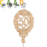 „50“ Jubiläumszahl Gold - Festliche Zahl...