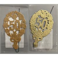„50“ Jubiläumszahl Gold - Festliche Zahl...