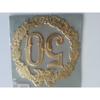 „50“ Jubiläumszahl Gold - Festliche Zahl - Blumenstecker