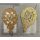 „50“ Jubiläumszahl Gold - Festliche Zahl - Blumenstecker