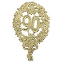 90 Jubiläumszahl Gold Festliche Zahl Blumenstecker 8...