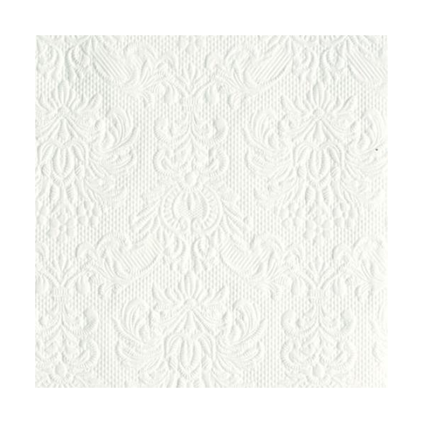 Cocktail Servietten 25 x 25 cm 3-lagig 15 Servietten Elegance White Elegance weiss