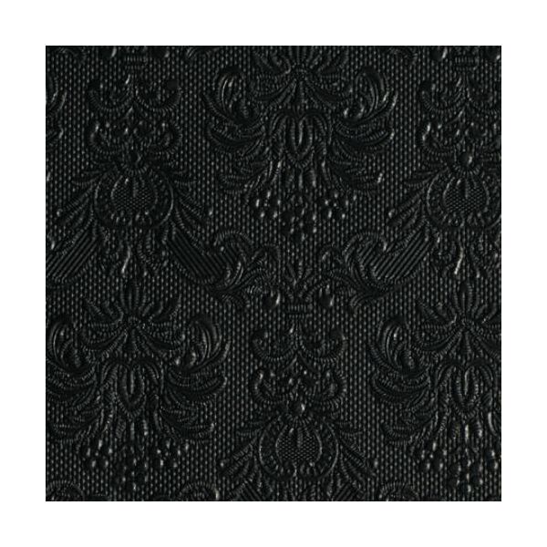 Cocktail Servietten 25 x 25 cm 3-lagig 15 Servietten Elegance black Elegance schwarz