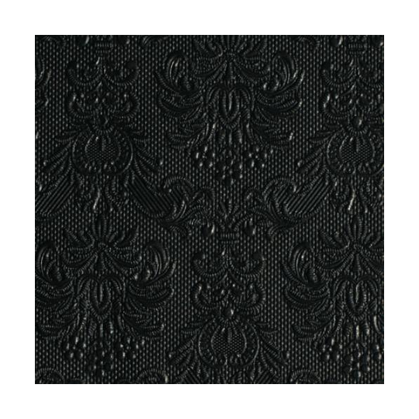 Cocktail Servietten 25 x 25 cm 3-lagig 15 Servietten Elegance black Elegance schwarz