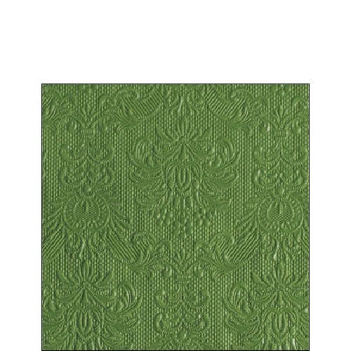 A - Cocktail Servietten 25 x 25 cm – 3-lagig – 15 Servietten pro Packung - Elegance Summer Green – Elegance Sommer Grün