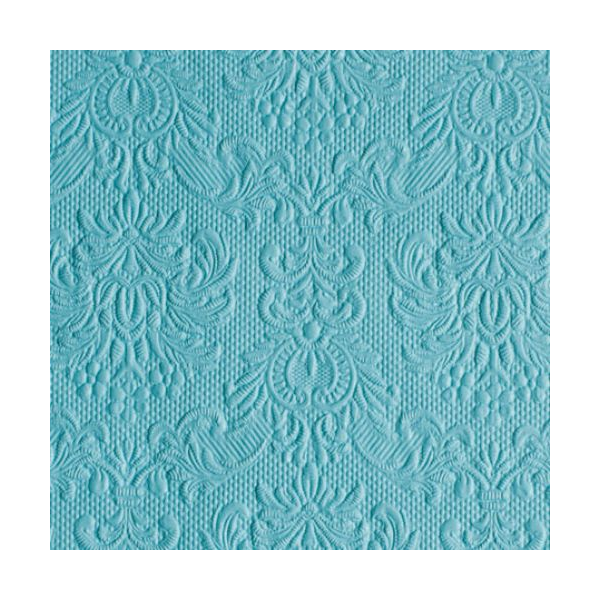 Cocktail Servietten 25 x 25 cm 3-lagig 15 Servietten Elegance Light Petrol Elegance hell Petrol