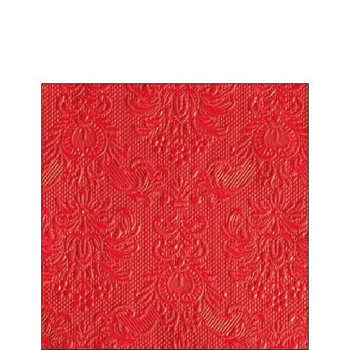 Cocktail Servietten 25 x 25 cm – 3-lagig – 15 Servietten pro Packung - Elegance Red – Elegance rot