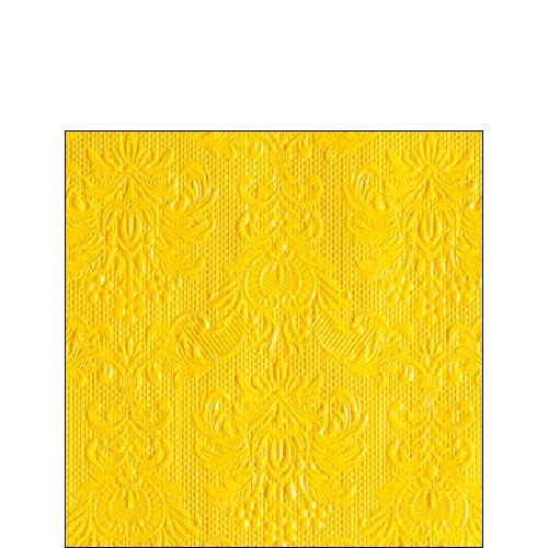 Cocktail Servietten 25 x 25 cm – 3-lagig – 15 Servietten pro Packung - Elegance Yellow – Elegance gelb
