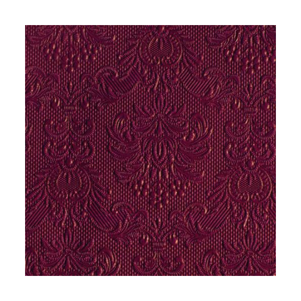 A Cocktail Servietten 25 x 25 cm 3-lagig 15 Servietten Elegance Bordeaux Elegance dunkelrot