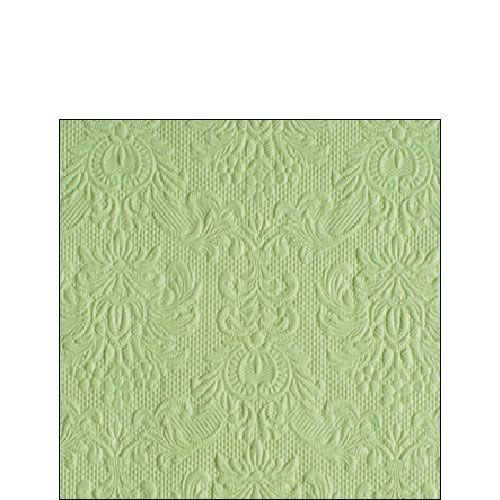 Cocktail Servietten 25 x 25 cm – 3-lagig – 15 Servietten pro Packung - Elegance Pale Green FSC Mix – Elagance Blass grün