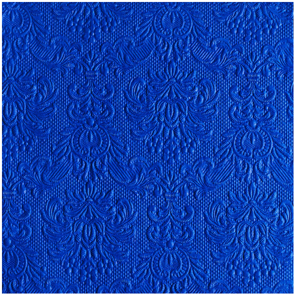 Servietten Lunch 33 x 33 cm 3-lagig mit Prägung 15 Servietten Elegance Navy Navyblau dunkelblau