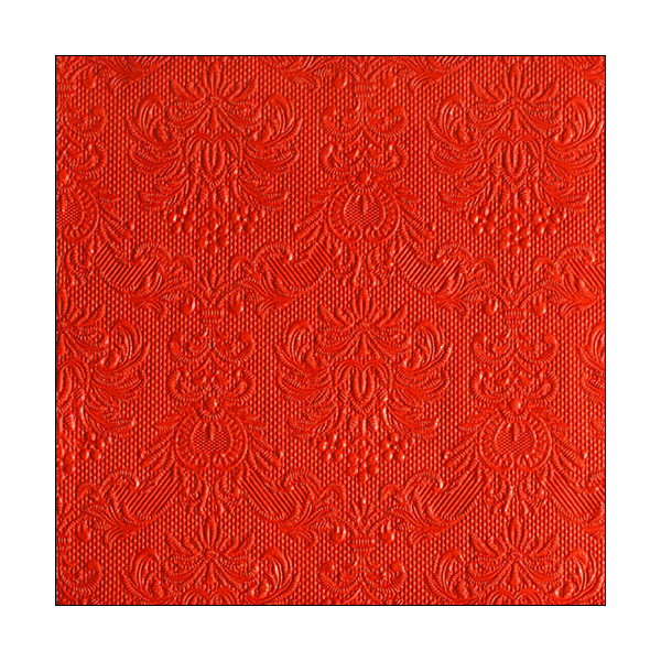 Servietten orange 33x33 cm mit Prägung Elegance Orange 3-lagig 15 Stück