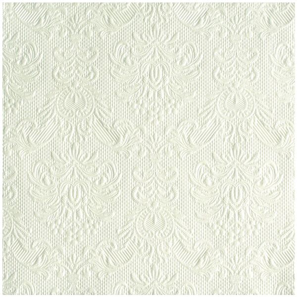 Servietten 33 x 33 cm 3-lagig mit Prägung 15 Servietten Elegance Pearl White Perlweiß mit Prägung