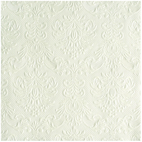 Servietten 33 x 33 cm 3-lagig mit Prägung 15 Servietten Elegance Pearl White Perlweiß mit Prägung