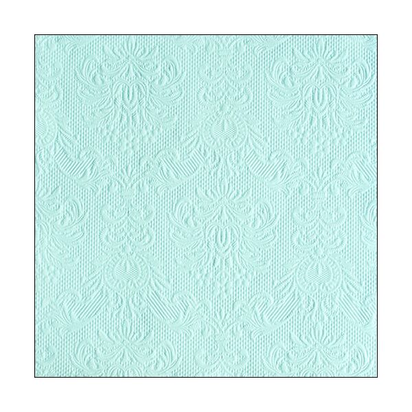 Servietten 33 x 33 cm 3-lagig mit Prägung 15 Servietten Lunch Elegance Light Blue - weiches blau mit Prägung