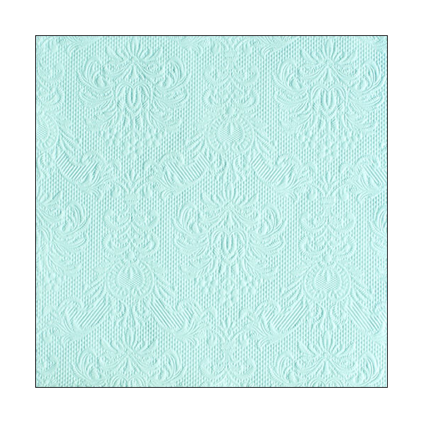 Servietten 33 x 33 cm 3-lagig mit Prägung 15 Servietten Lunch Elegance Light Blue - weiches blau mit Prägung