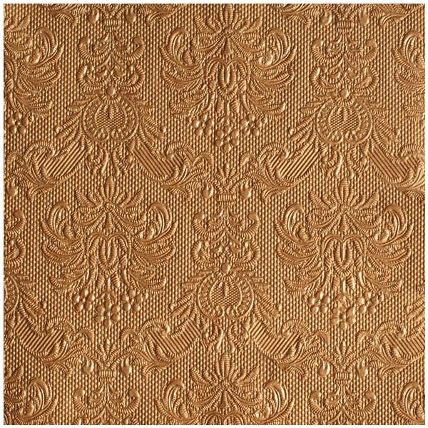 Servietten Lunch 33 x 33 cm 3-lagig mit Prägung 15 Servietten Elegance Bronze bronze-gold
