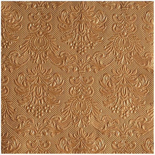 Servietten Lunch 33 x 33 cm 3-lagig mit Prägung 15 Servietten Elegance Bronze bronze-gold