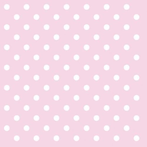 Servietten Lunch – Napkin Lunch – Format: 33 x 33 cm – 3-lagig – 20 Servietten pro Packung - Pastel Dots Rose – rosa mit weißen Punkten - Ambiente