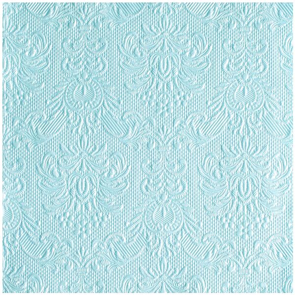 Servietten Lunch 33 x 33 cm 3-lagig mit Prägung 15 Servietten Elegance Pearl Blue weiches blau