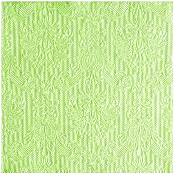 Servietten Lunch 33 x 33 cm 3-lagig mit Prägung 15 Servietten Elegance Pearl Green weiches grün mit Prägung