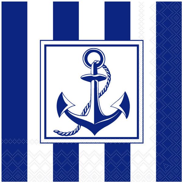 Servietten Lunch blauer Anker Maritim 33x33cm 20 Servietten