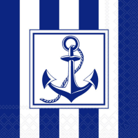 Servietten Lunch blauer Anker Maritim 33x33cm 20 Servietten