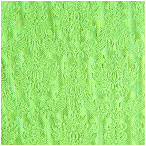 Servietten Format: 33 x 33 cm 3-lagig mit Prägung 15 Servietten Elegance Pale Green grün mit Prägung