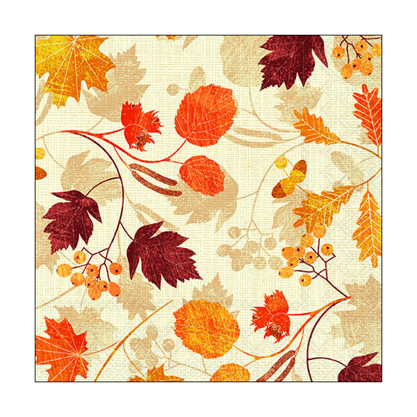Herbst Servietten Lunch 33 x 33 cm 3-lagig 20 Servietten Autumn Grace Herbstblätter