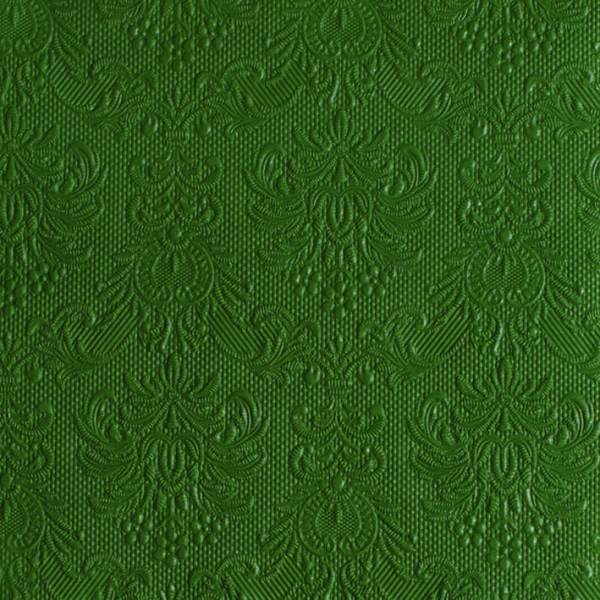 Serviette Dinner Format: 40 x 40 cm 3-lagig 15 Servietten Elegance Dark Green dunkelgrün mit Prägung