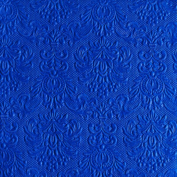 Serviette Dinner 40 x 40 cm 3-lagig 15 Servietten Elegance Navy dunkelblau mit Prägung