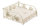 Serviettenspender gross – Napkin Holder big – Format: 18 x 18 x 7 cm – 1 Serviettenspender pro Packung - Rose Big Cream -  Rosen creme
