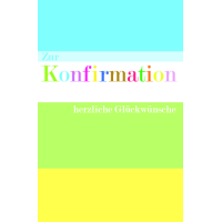 A Konfirmation herzlichen Glückwunsch blau...