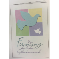 A Firmung Glückwunschkarte mit Umschlag Taube...