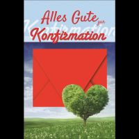 Konfirmation Baum mit Herzkrone alles Gute Geldkarte...